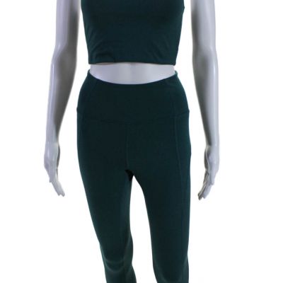 Girlfriend Collective Women's High Waist Two Piece Leggings Set Green Size XS